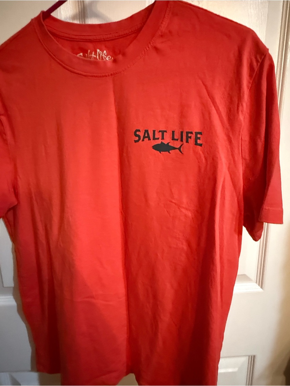 Salt Life Pink Short Sleeve Crewneck T-Shirt with Black Logo